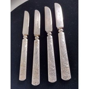 Vintage 1847 Rogers Bros Set of 4 Silverplate Flatware Fruit Knives